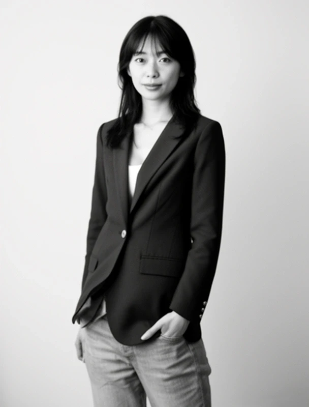 デザインディレクター 佐藤 彩香 — モノクロポートレート